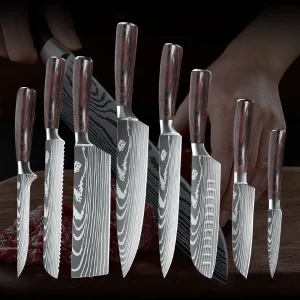 8PCS Kitchen Knives Set Stainless Steel