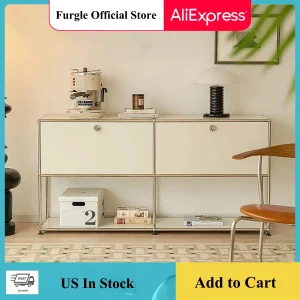 White Storage Cabinet With Drawers