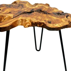 Live Edge Side Table, Small Natural Wood Coffee Table, Unique Natural Edge End Table for Living Room, Bedroom, Home (Large)